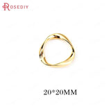 Brass Twist Circle Connect Charms Pendants 24K High Jewelry Making Diy Findings