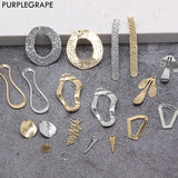 Protective copper jewelry accessories diy geometric earrings irregular pack