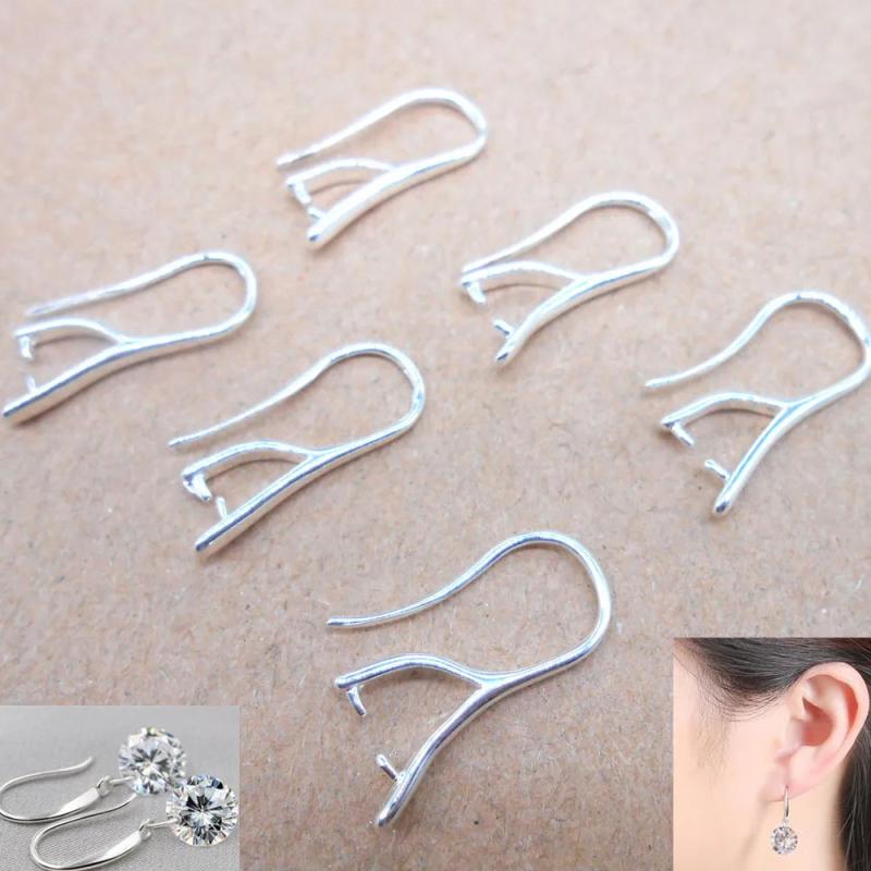 10PCS Silver Earrings Jewelry Accessories DIY Crafts