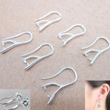 10PCS Silver Earrings Jewelry Accessories DIY Crafts