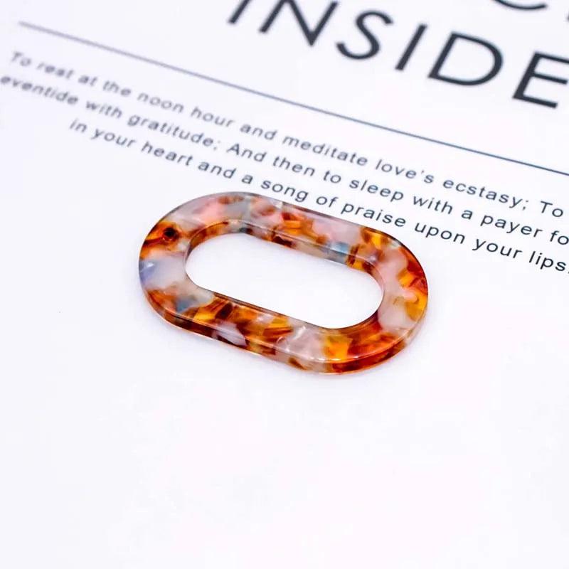 Acrylic Oval Shape Earring Accessories Pendant Necklace Charms