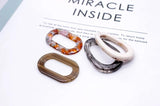 Acrylic Oval Shape Earring Accessories Pendant Necklace Charms