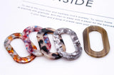 Acrylic Oval Shape Earring Accessories Pendant Necklace Charms