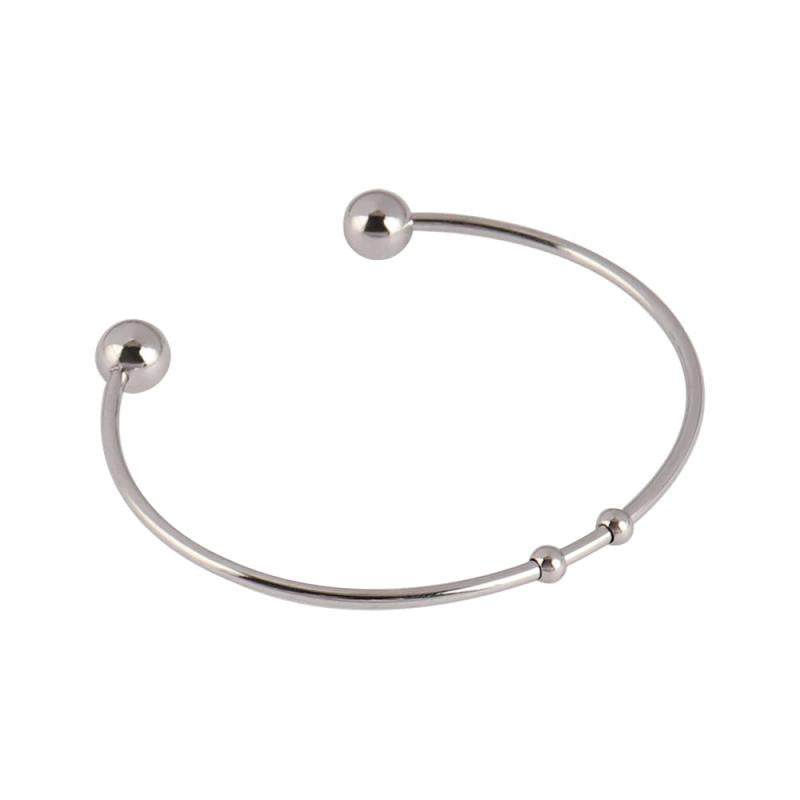 2pcs Stainless Steel Adjustable Bangles for DIY Jewelry Making