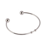 2pcs Stainless Steel Adjustable Bangles for DIY Jewelry Making