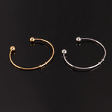 2pcs Stainless Steel Adjustable Bangles for DIY Jewelry Making