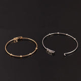 2pcs Stainless Steel Adjustable Bangles for DIY Jewelry Making