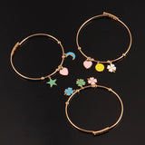 2pcs Stainless Steel Adjustable Bangles for DIY Jewelry Making