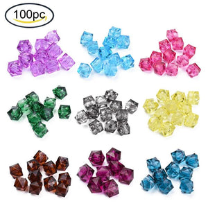 100PCS Green Acrylic Cube Beads 10x10x8mm