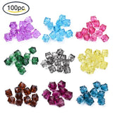 100PCS Green Acrylic Cube Beads 10x10x8mm