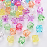100PCS Green Acrylic Cube Beads 10x10x8mm