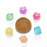100PCS Green Acrylic Cube Beads 10x10x8mm
