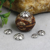 100pcs Antique Silver Clover Bead Caps 5.5mm 7.5mm 9mm