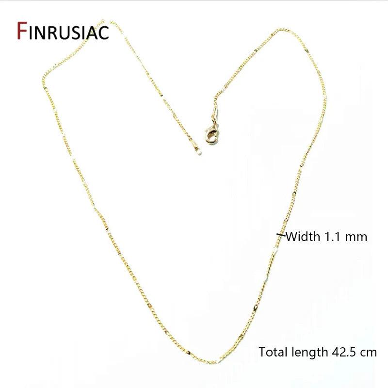 14K Gold-Plated Thin Chain Clavicle Chain DIY Necklace