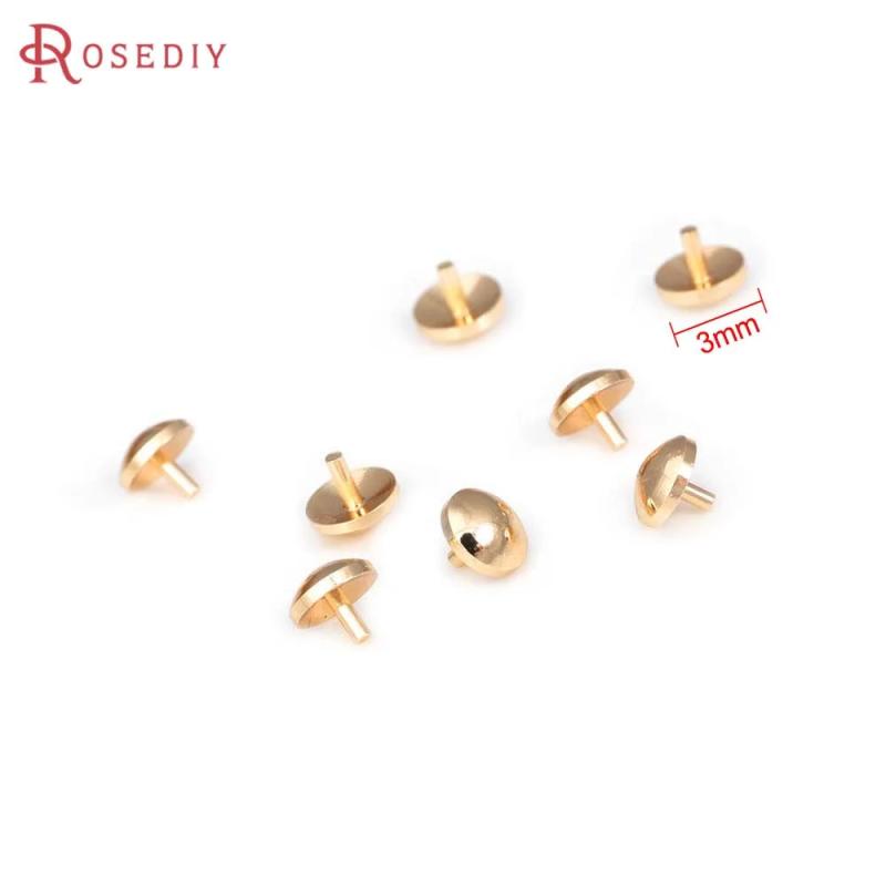 3MM 3.5MM 4MM 18K Brass Hollow End Caps Beads Caps Jewelry Making