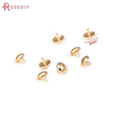 3MM 3.5MM 4MM 18K Brass Hollow End Caps Beads Caps Jewelry Making