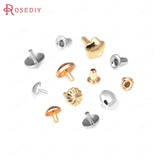 3MM 3.5MM 4MM 18K Brass Hollow End Caps Beads Caps Jewelry Making