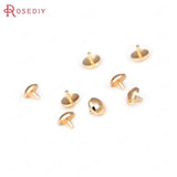 3MM 3.5MM 4MM 18K Brass Hollow End Caps Beads Caps Jewelry Making