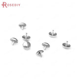 3MM 3.5MM 4MM 18K Brass Hollow End Caps Beads Caps Jewelry Making