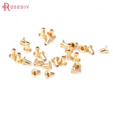 3MM 3.5MM 4MM 18K Brass Hollow End Caps Beads Caps Jewelry Making