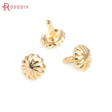 3MM 3.5MM 4MM 18K Brass Hollow End Caps Beads Caps Jewelry Making