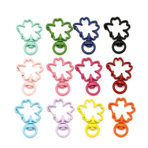 10pcs Sakura Shape Trigger Clips Buckles Spring Buckle Snap Hook