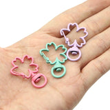 10pcs Sakura Shape Trigger Clips Buckles Spring Buckle Snap Hook