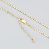 18k Rhodium Plated Thin Necklace, Mash Up Design, Nickel Free