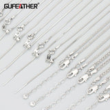 18k Rhodium Plated Thin Necklace, Mash Up Design, Nickel Free