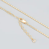 18k Rhodium Plated Thin Necklace, Mash Up Design, Nickel Free