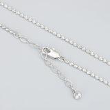 18k Rhodium Plated Thin Necklace, Mash Up Design, Nickel Free