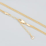 18k Rhodium Plated Thin Necklace, Mash Up Design, Nickel Free