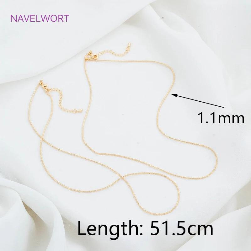 18K Plated Lobster Clasps Necklace Chain for DIY Pendant