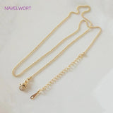 18K Plated Lobster Clasps Necklace Chain for DIY Pendant
