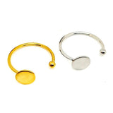 10Pcs/Bag Stainless Steel Adjustable Ring Opening Joint Tail Ring Hand Ornament