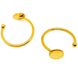 10Pcs/Bag Stainless Steel Adjustable Ring Opening Joint Tail Ring Hand Ornament