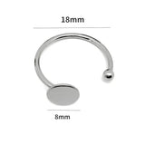 10Pcs/Bag Stainless Steel Adjustable Ring Opening Joint Tail Ring Hand Ornament