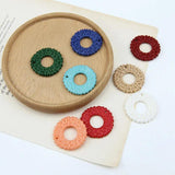 Rattan Resin Oval Ring Drop Earring Material