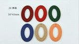Rattan Resin Oval Ring Drop Earring Material