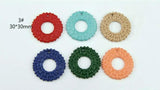 Rattan Resin Oval Ring Drop Earring Material