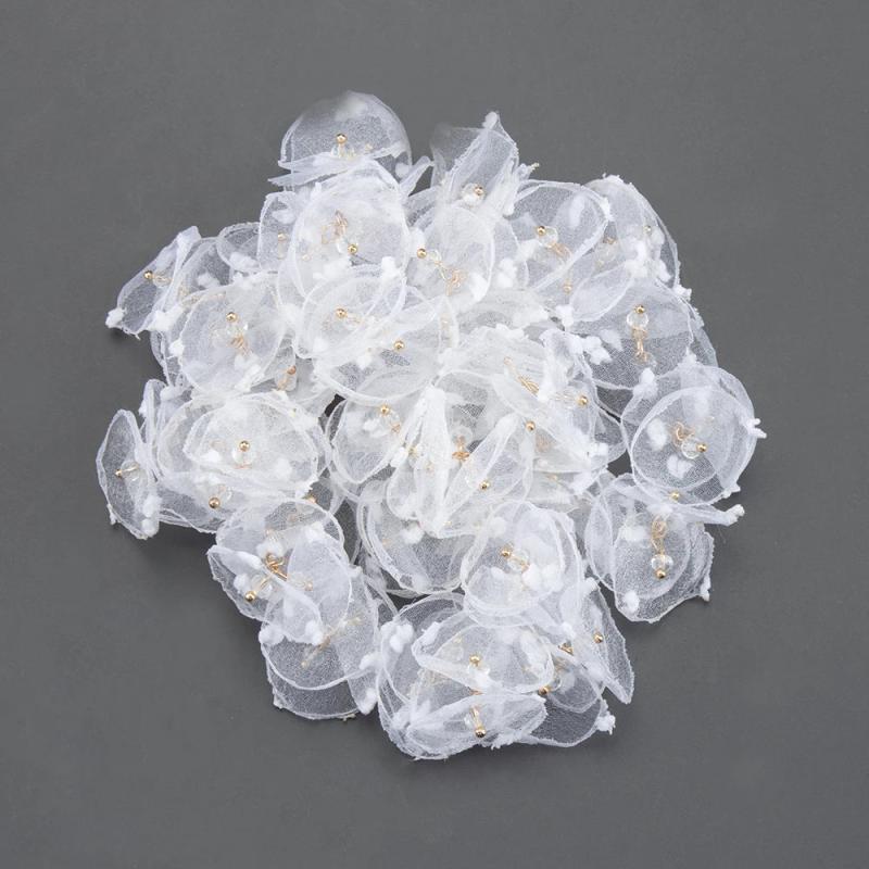 Flower Shaped Earring Accessories, Hand Made DIY Pendants, 10pcs/lot