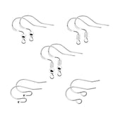 50pcs Silver Plated Earrings Hooks Hypoallergenic Ear Clasps