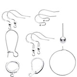 50pcs Silver Plated Earrings Hooks Hypoallergenic Ear Clasps