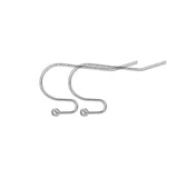 50pcs Silver Plated Earrings Hooks Hypoallergenic Ear Clasps