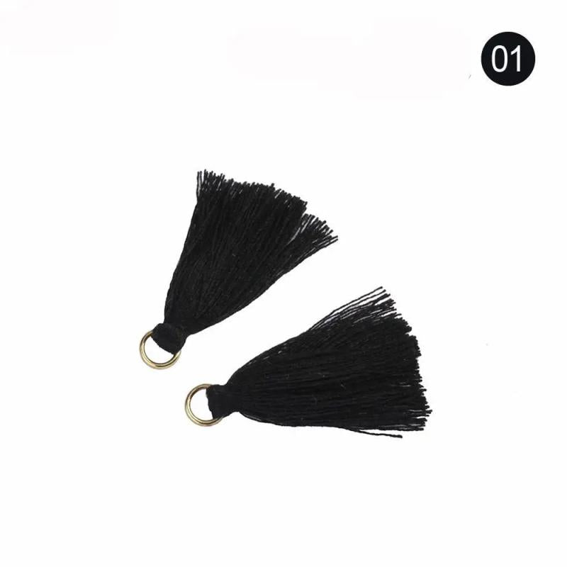 50pcs Cotton Silk Tassel Charm 3.5cm DIY Earrings Pendant Jewelry