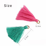 50pcs Cotton Silk Tassel Charm 3.5cm DIY Earrings Pendant Jewelry
