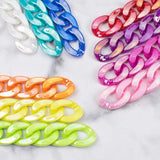 20pcs 20*30mm Acrylic Chain Beads for Jewelry Making DIY Bag Decoration