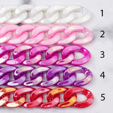 20pcs 20*30mm Acrylic Chain Beads for Jewelry Making DIY Bag Decoration