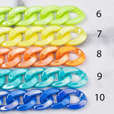 20pcs 20*30mm Acrylic Chain Beads for Jewelry Making DIY Bag Decoration