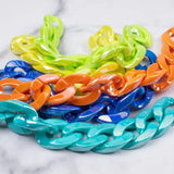 20pcs 20*30mm Acrylic Chain Beads for Jewelry Making DIY Bag Decoration